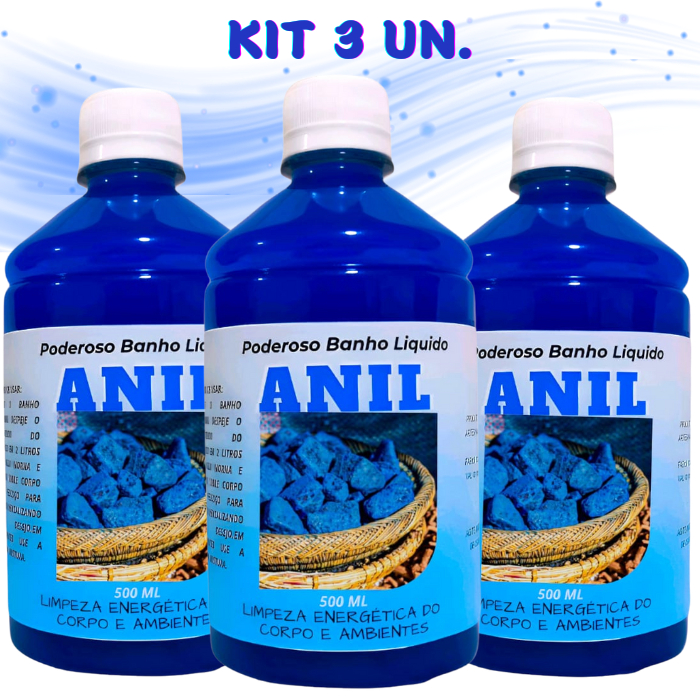 KIT 3 Anil Azul Wagi - Banho Proteção Espiritual - Limpeza Espiritual e de Ambientes