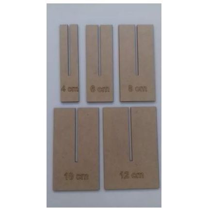 Gabarito Molde Para Laço Mdf Cru Kit Tamanho 4, 6, 8, 10, 12