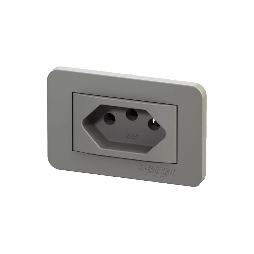 Tomada Embutir Móveis 20A ABNT Lumitek Alta Potência Segurança Profissional 20 Amperes em Oferta na Shopee