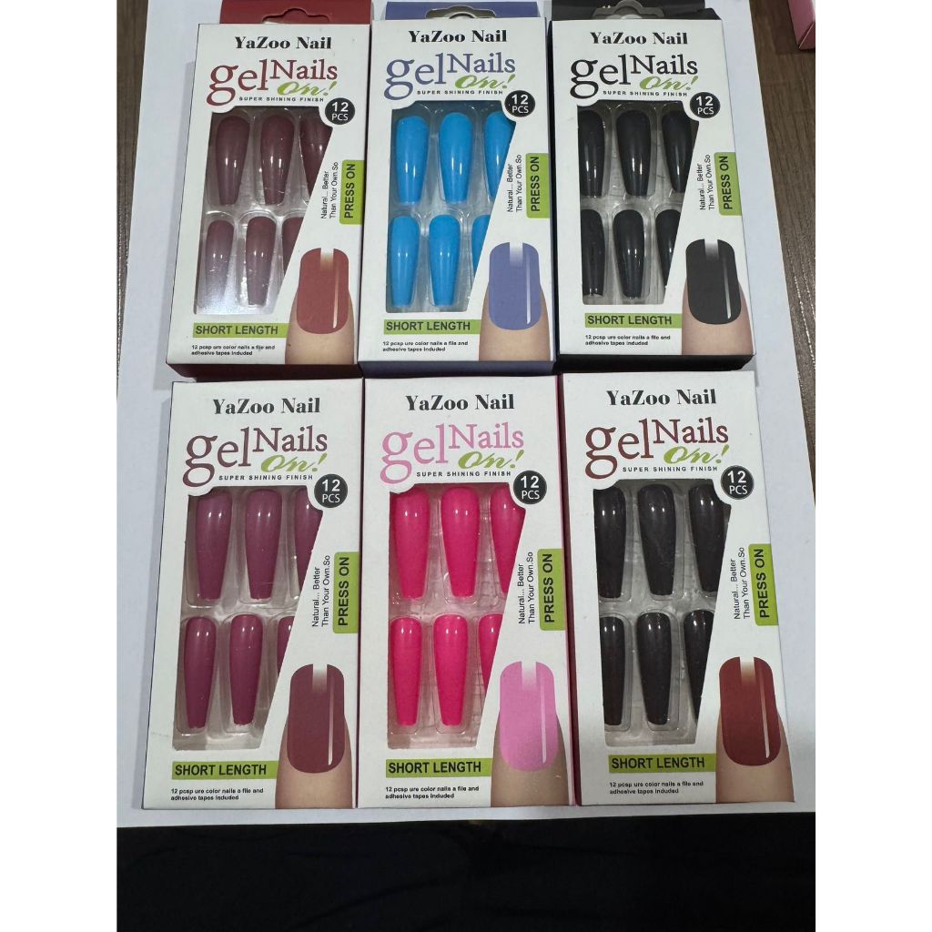 6 Caixa Kit Com 12 Unhas Postiças Estilo Bailarina/Fosco/brilhante