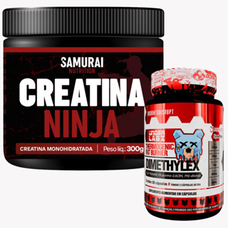 Kit 1x DIMETHYLEX Termogênico 60 Cápsulas Under Labz + 1x Creatina Linha Ninja Samurai Nutrition em Oferta na Shopee