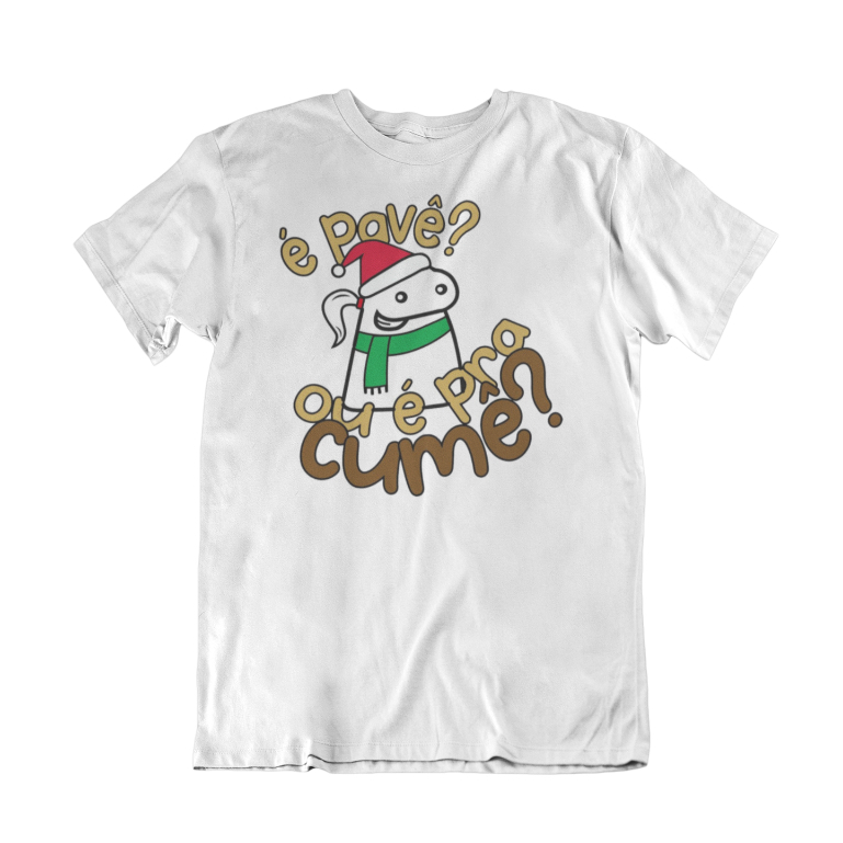Camiseta Flork É Pavê ou Pra Cumê? Natal, Divertido Engraçado Mamãe Noela, Camisa 100% Algodão Natalina.