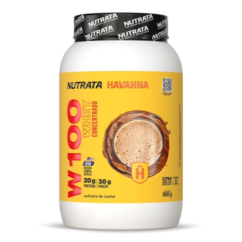 Whey Protein Concentrado W100 900g Nutrata Whey W100 Pote Nutrata Whey Concentrado W100 Original