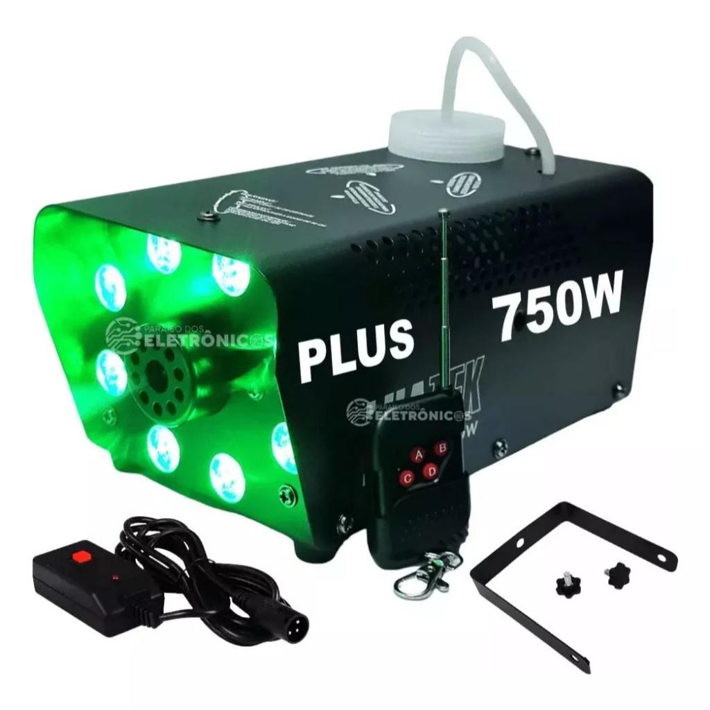 Máquina De Fumaça LKY5 plus 750w 8 Led Iluminação Rgb + Controle 110V/220V