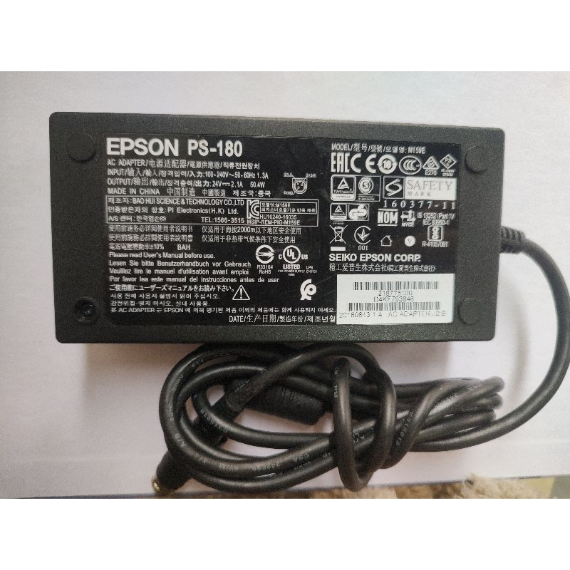 Fonte de Alimentação Impressora Epson Ps-180 24V- 2.1A 50~60HZ 1,3A tipo Do Plug: 3 Pinos