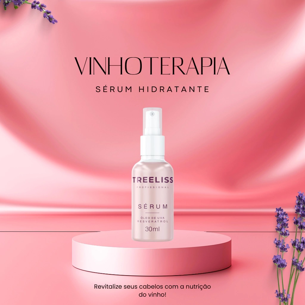Serum hidratante Vinhoterapia óleo essenciais - uva  30ml treeliss