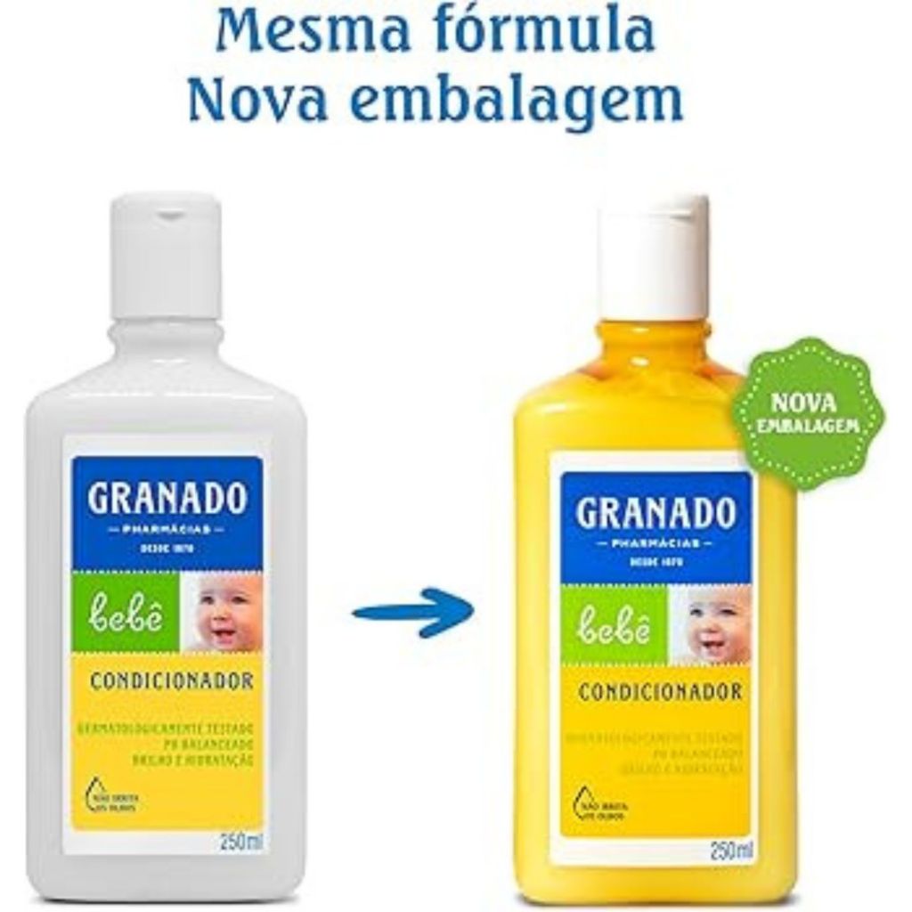 Kit Granado Bebê (sab. líquido, shampoo, cond, talco e loção hidratante) - 05 Itens
