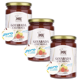 Kit 3 Goiabada cremosa de colher zero adição de açúcar 400g em Oferta na Shopee