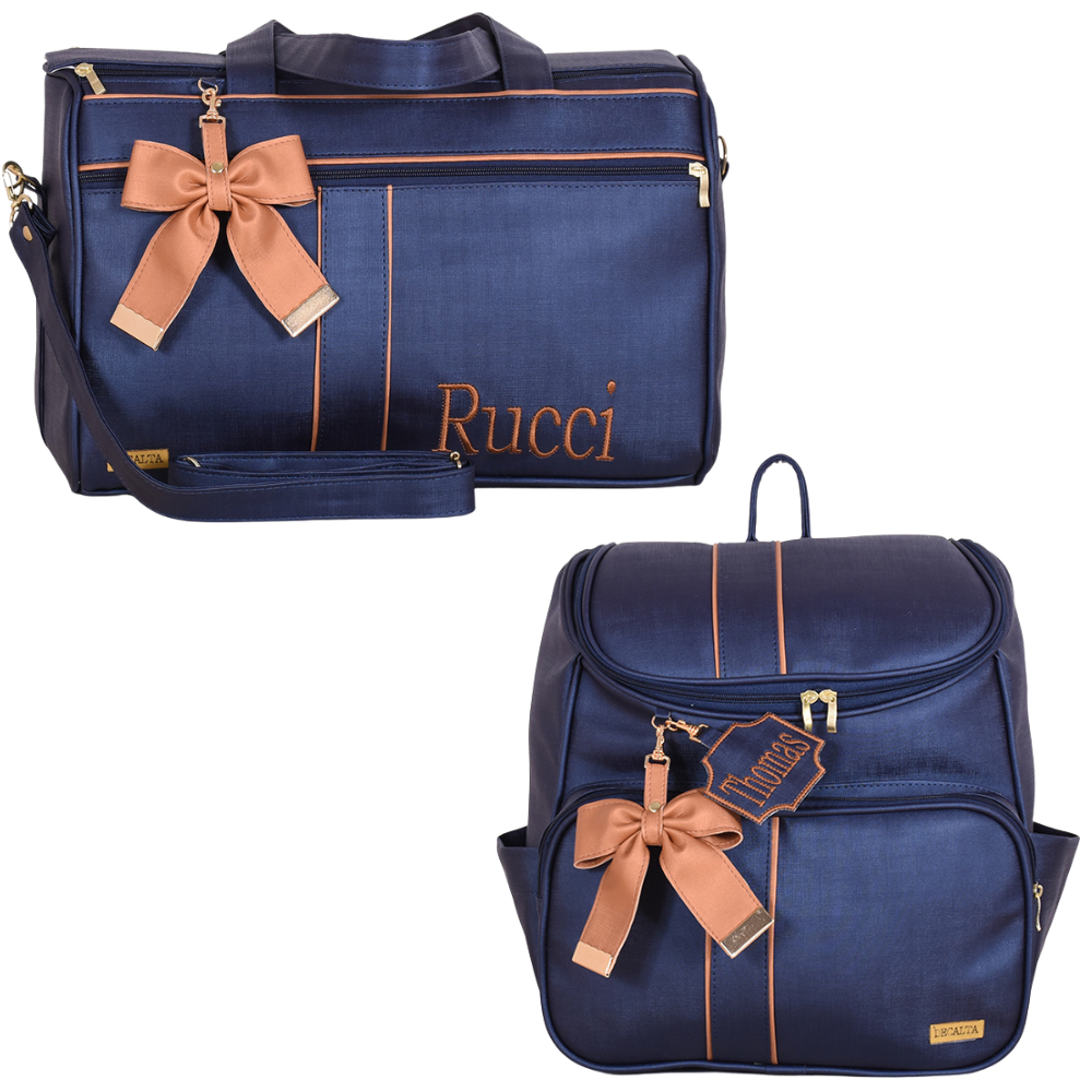 Kit Bolsa Maternidade Menino/Menina Bag e Mochila New York - 02 Peças