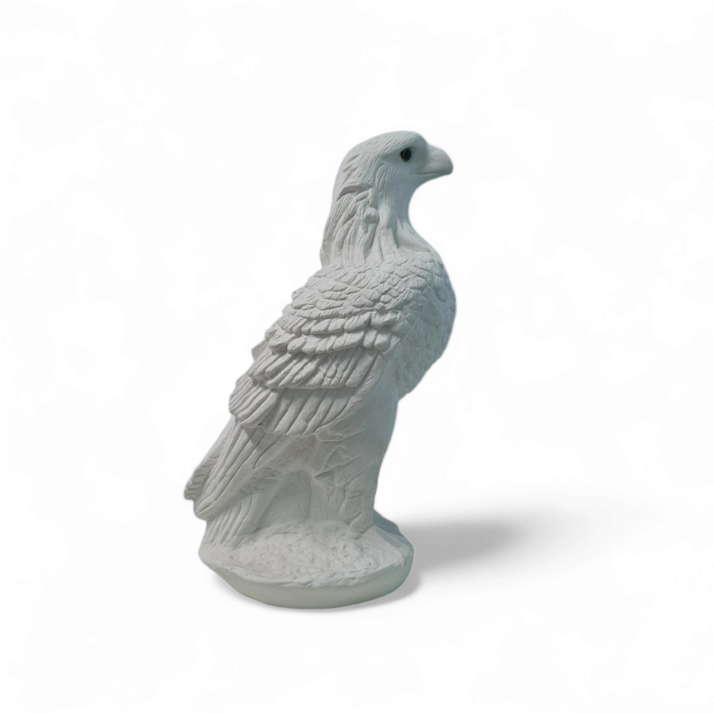 Gavião Em Gesso Cru 36 Cm Para Customizar - Espanta Pombo E Pássaros