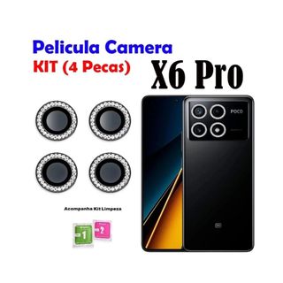 KIT Película da Câmera Proteção Lente Para Xiaomi Poco X6 Pro 5G