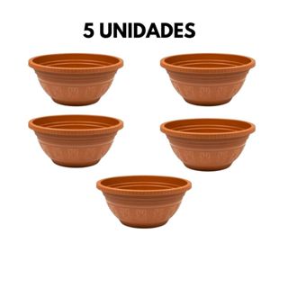 Kit 5 Vasos Redondo Pata De Elefante 6 Litros Cuia de Plástico Reforçado em Oferta na Shopee