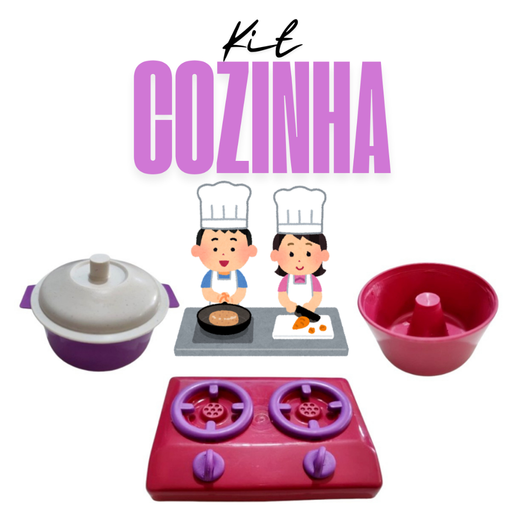 10 Unid Kit Cozinha Panelinha 3 Peças Brinquedo Lembrancinha Infantil