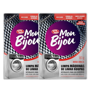 Kit com 2 Detergentes Pó Limpa Maquina Lava Roupa Mon Bijou Bombril 80G Pratico em Oferta na Shopee