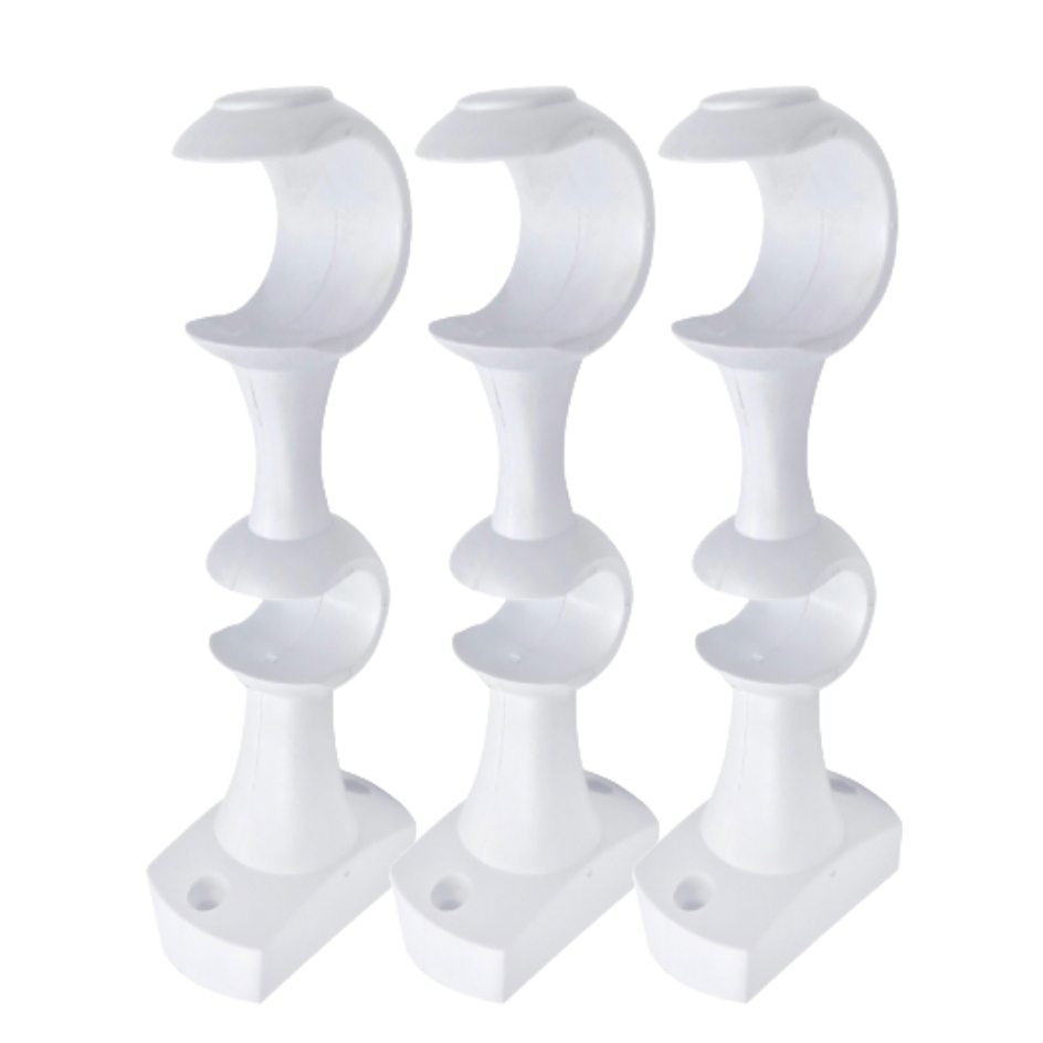 SUPORTE PARA VARÃO DUPLO 3 UNIDADES 28/19 MM