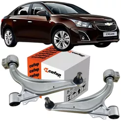 Bandeja com Bucha e Pivô (Par) - GM Cruze 1.8 16V 2011 2012 2013 2014 2015 2016 Cofap