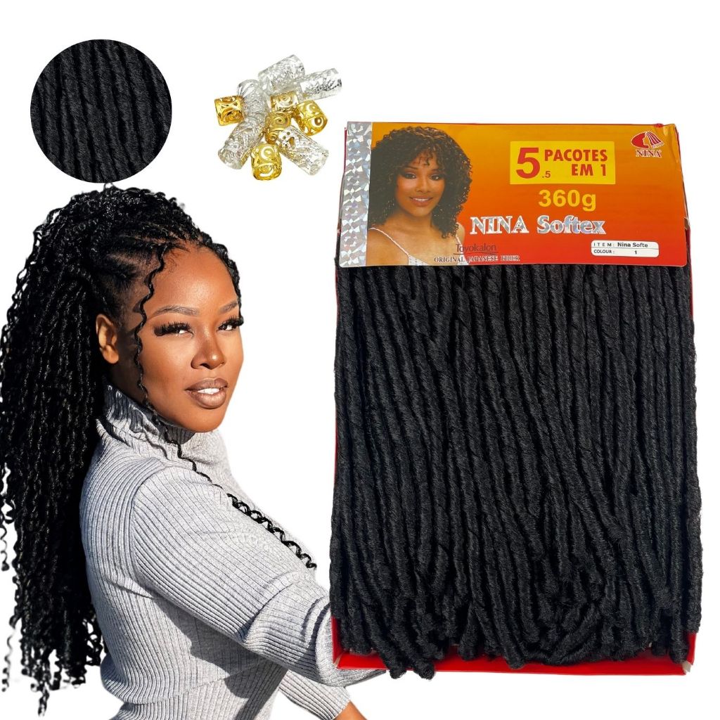 Cabelo Nina Softex Dreade 5 em 1 Pacotão 360 Faz Uma Cabeça Cores em Oferta na Shopee