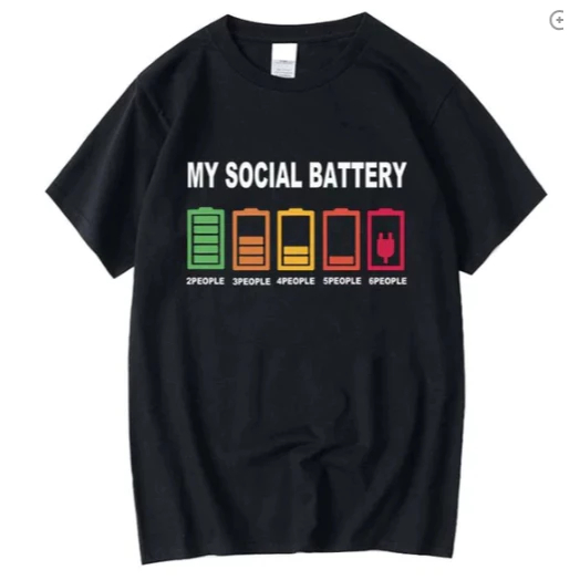 CAMISETA BÁSICA MY SOCIAL BATTERY PROMOÇÃO DO DIA OFERTA
