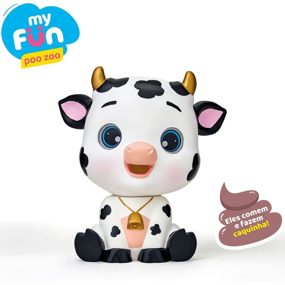 Brinquedo Infantil Boneca Vaquinha My Fon Poo Pets Interativa Com Acessórios