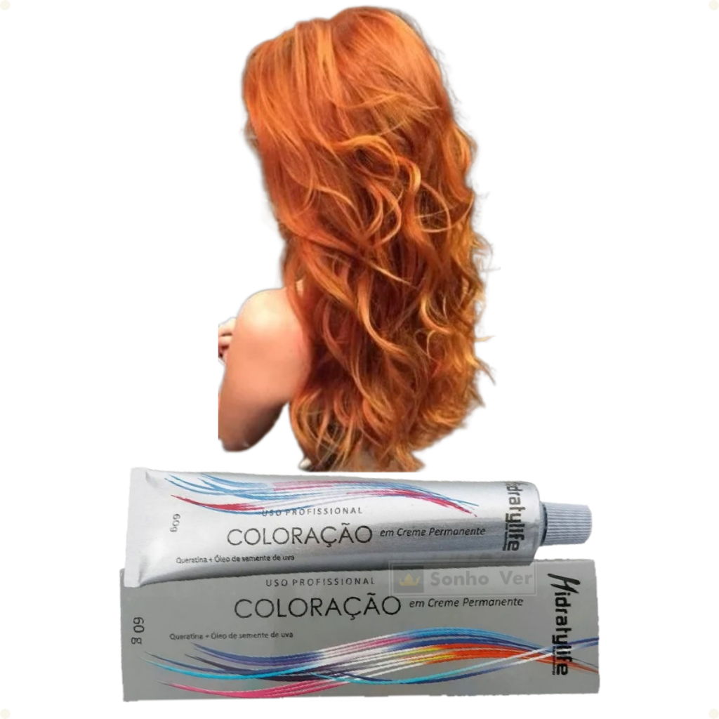 Tinta Ruivo Nº7.44 Louro Médio Cobre Intenso Mairibel em Oferta na Shopee