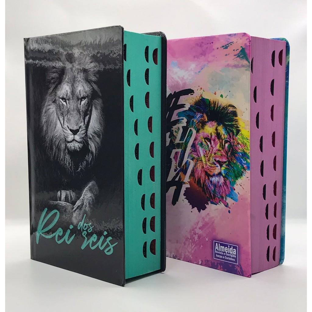 Kit 2 Bíblias  Sagrada Tamanho Grande Capa Dura Com Harpa Palavras de Jesus em Vermelho (Kit 39) em Oferta na Shopee