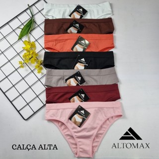 Kit 3 Calcinhas Básica Sem Costura Microfibra Altomax em Oferta na Shopee