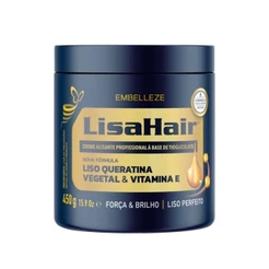 Creme Alisante Lisahair Liso Queratina Embelleze 450g