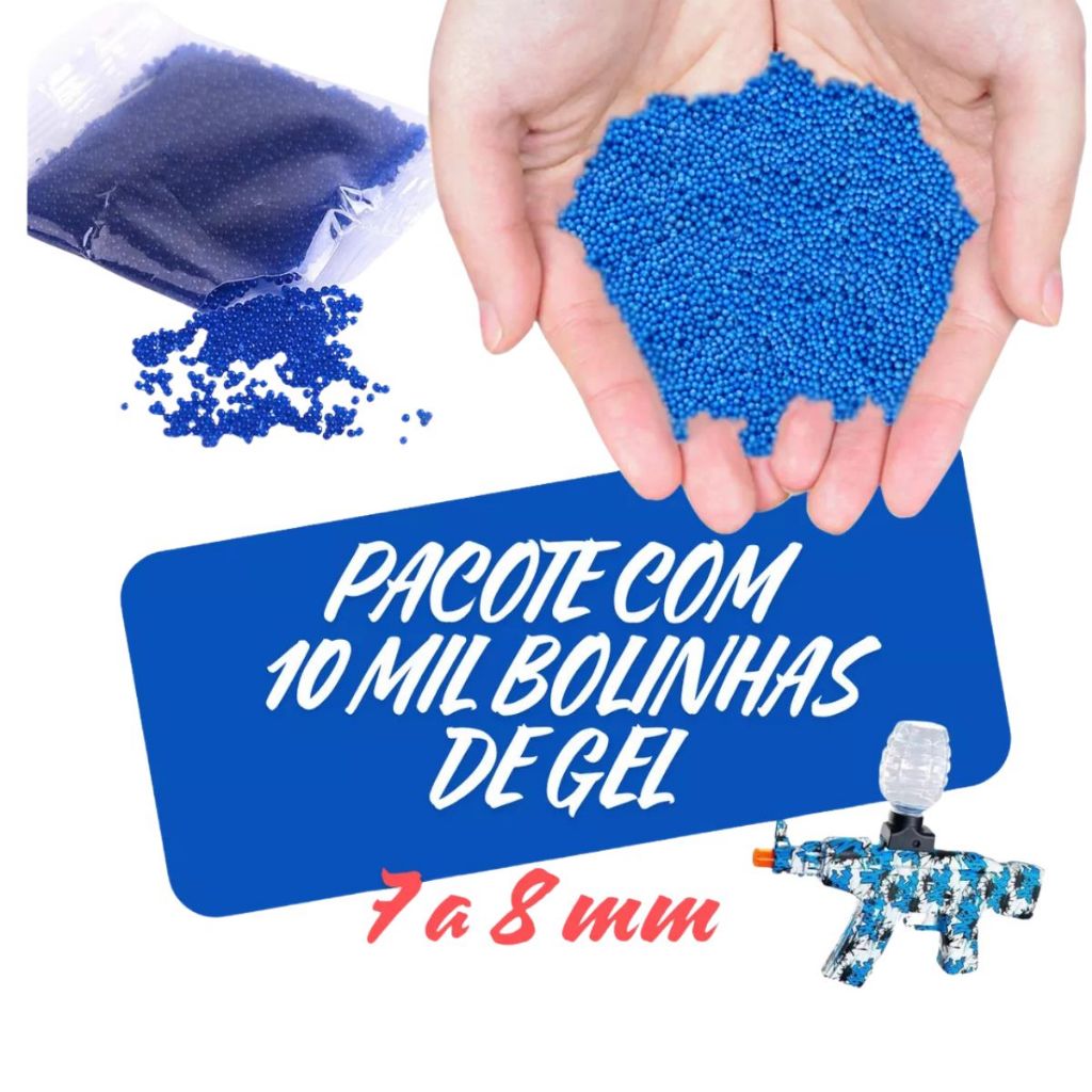 Pacote com 10 Mil Bolinhas de Gel 7-8mm para Brincadeiras e Diversão