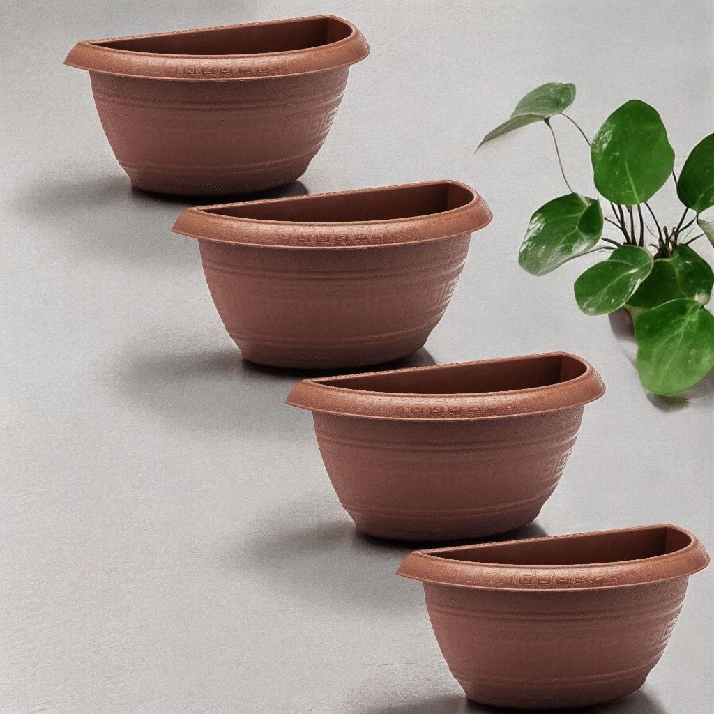 Vasos Tipo Meia Lua 12 Peças Plástico Reforçado Para Decoração de Parede em Oferta na Shopee