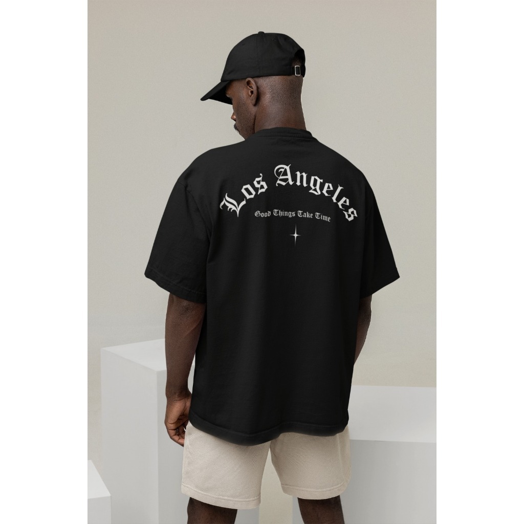 Camiseta T-shirt Los Angeles Estilo Gringo Camisa Estampada Streetwear Hip Hop Camisa Hip Hop