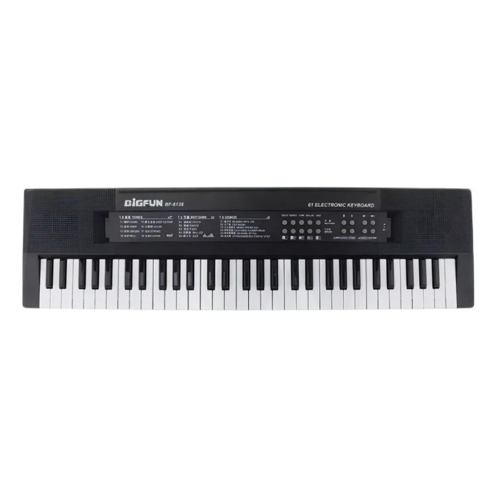 Teclado Eletrônico Órgão 61 Teclas  Musical Bf-6138 Profissional com microfone