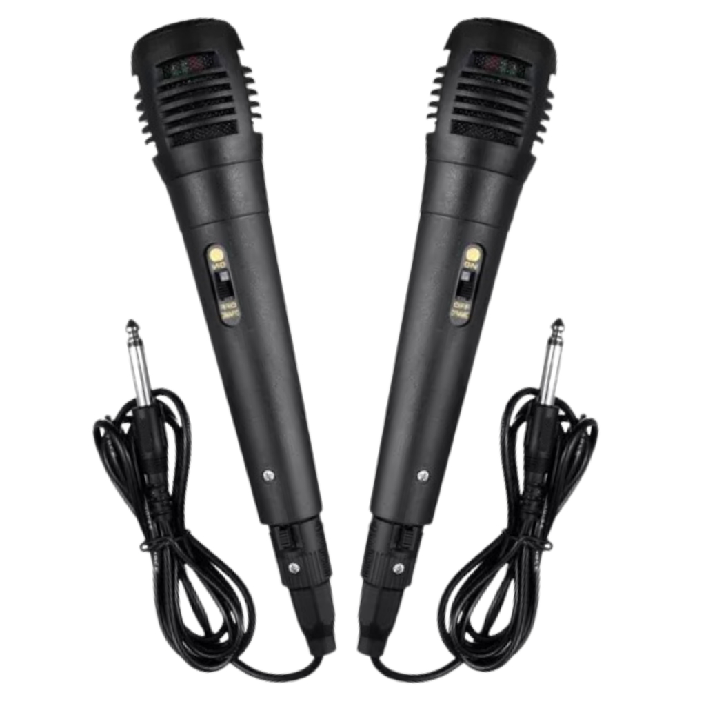 2 Microfones Para Usar Em Qualquer Caixa De Som P10