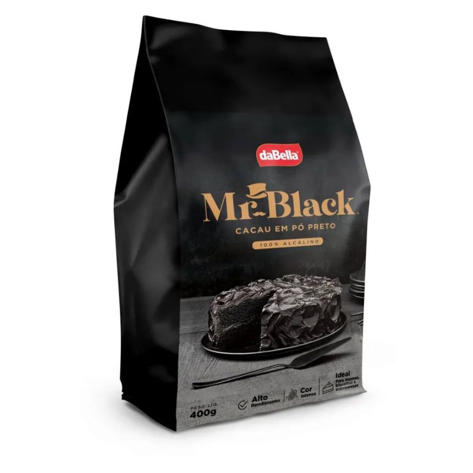 Cacau em Pó Preto / Black Dabella (100% Cacau Alcalino) 400g em Oferta na Shopee