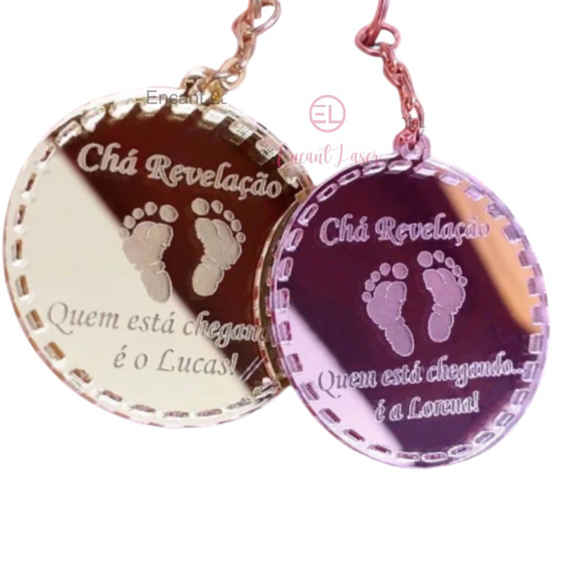 Chaveiros Personalizados no Acrílico Espelhado Urso Nuvem Pézinho com Nome MDF Lembrancinha Chá de bebê Maternidade