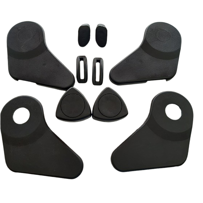 Kit Acabamento Banco Capa Lateral Manopla Inclinador Banco Gol Bola G2 G3 G4 Parati Saveiro Preto