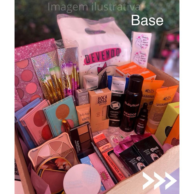 KIT 11 MAQUIAGEM BASE MELHORES MARCAS SKIN CARE RUBY ROSE MAX LOVE VIVAI