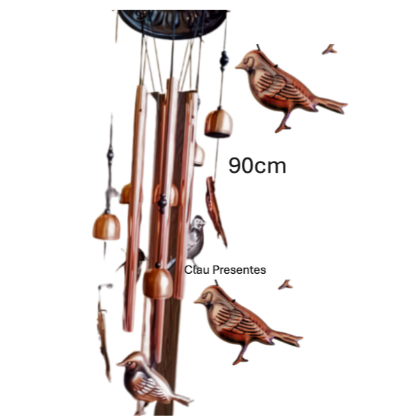 SINO DOS VENTOS GRANDE 90CM PÁSSARO METAL ENFEITE PENDURAR ARTESANATO CASA QUINTAL MENSAGEIRO em Oferta na Shopee
