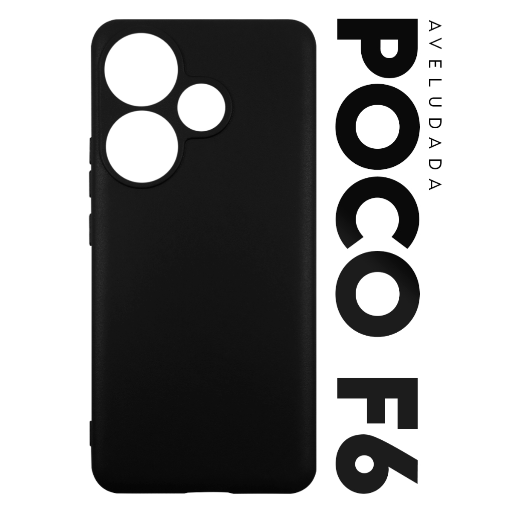 Capa Capinha Case Premium Silicone Aveludada Veludo Cover Xiaomi Poco F6 5g tela 6.67 pol.