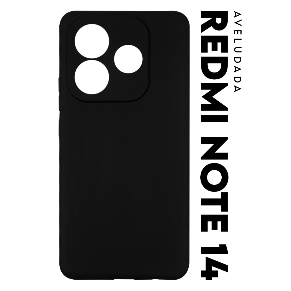 Capa Capinha Case Premium Silicone Aveludada Veludo Cover Xiaomi Redmi Note 14 5g tela 6.67 pol.