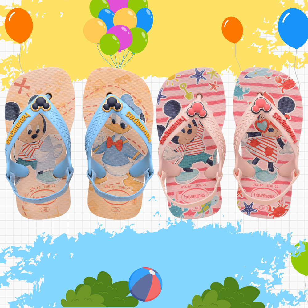 Chinelo Havaianas Baby Disney Classics com Elástico Bebê Estampado Original