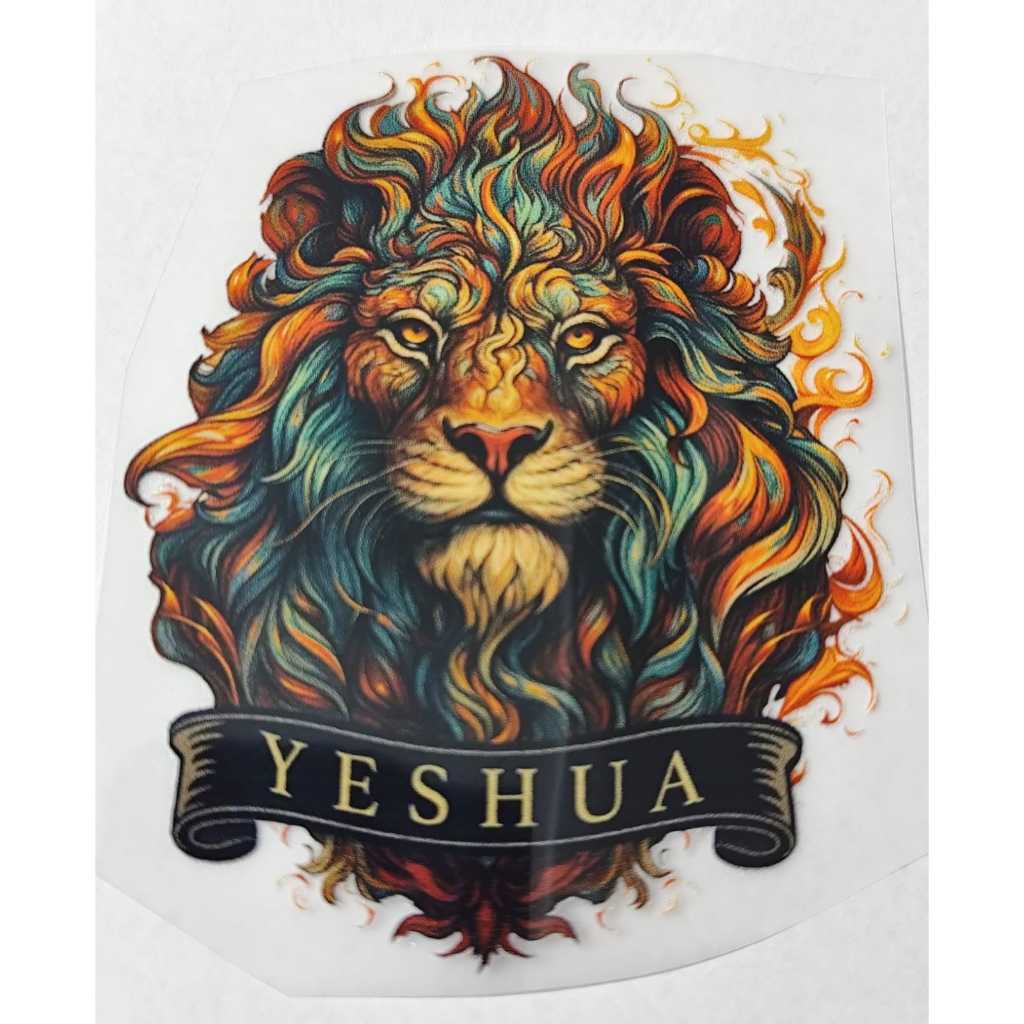 kit estampas DTF para camisetas Leão Yeshua  5 ou 10 unidades tamanho A4 29cmx21cm facil aplicação com ferro de passar