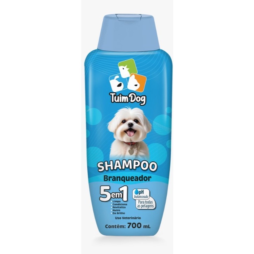 Shampoo Tuim Dog Branqueador 700ml Pet Cães