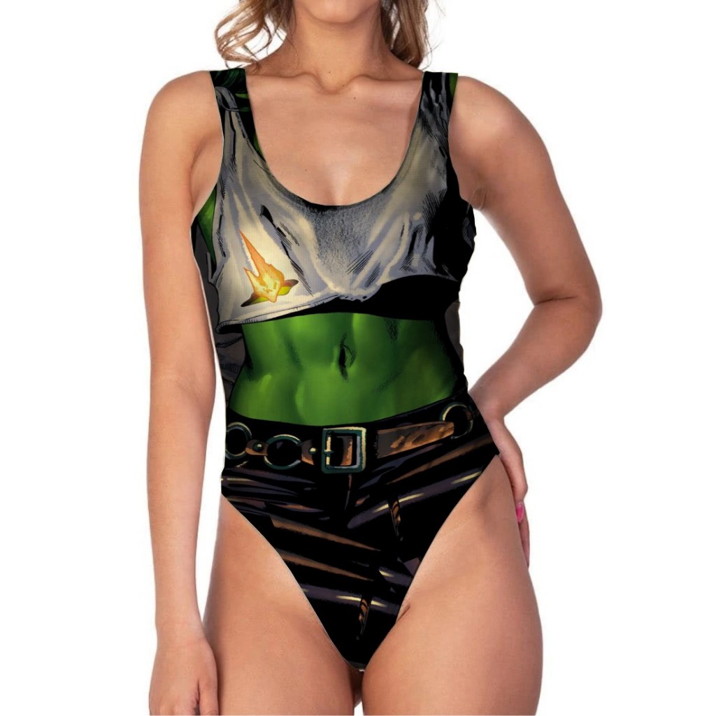 Body Fantasia Carnaval Desenho Personagem Herois Hulk Incrivel HQ Super Mulher Feminino