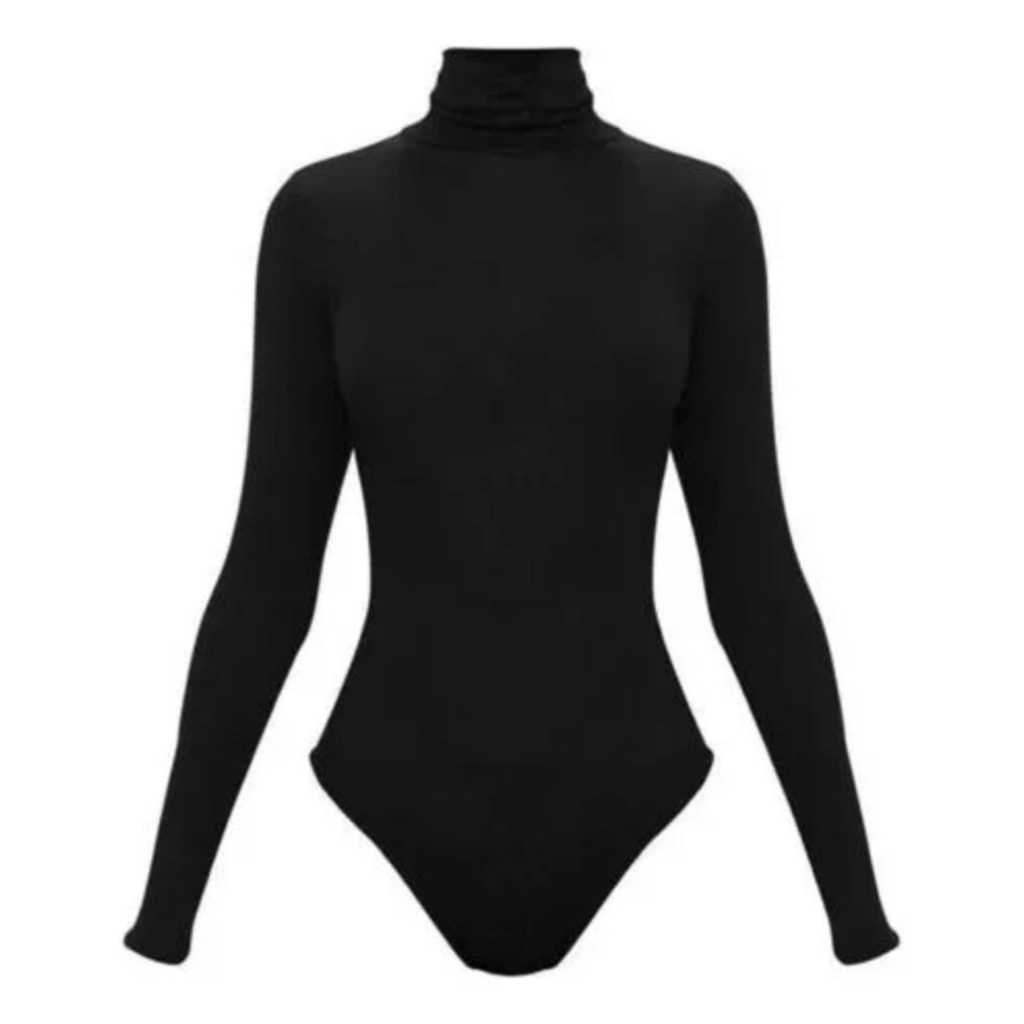 BODY FEMININO GOLA ALTA MANGA LONGA  4 ESTAÇOES SEGUNDA PÉLE em Oferta na Shopee