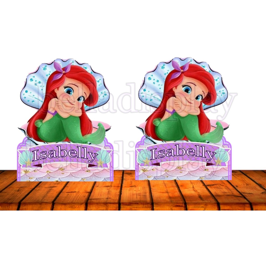 Pequena sereia baby centro de mesa kit 10 peças 20cm em Oferta na Shopee