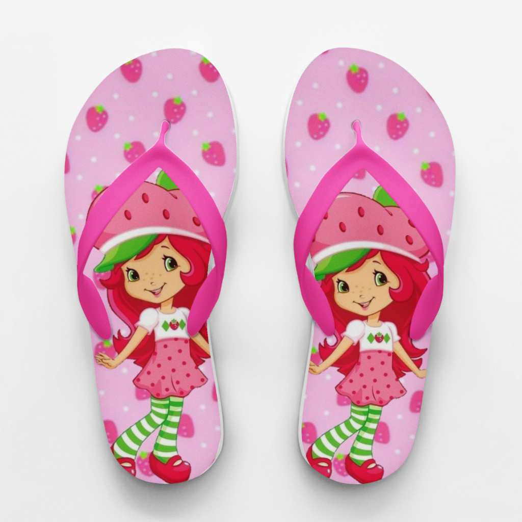 Chinelinho Moranguinho Infantil Personalizada Tiras Lisa em Oferta na Shopee