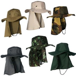 Chapéu Pescador Aba Larga Camping Australiano Proteção Pescoço em Oferta na Shopee