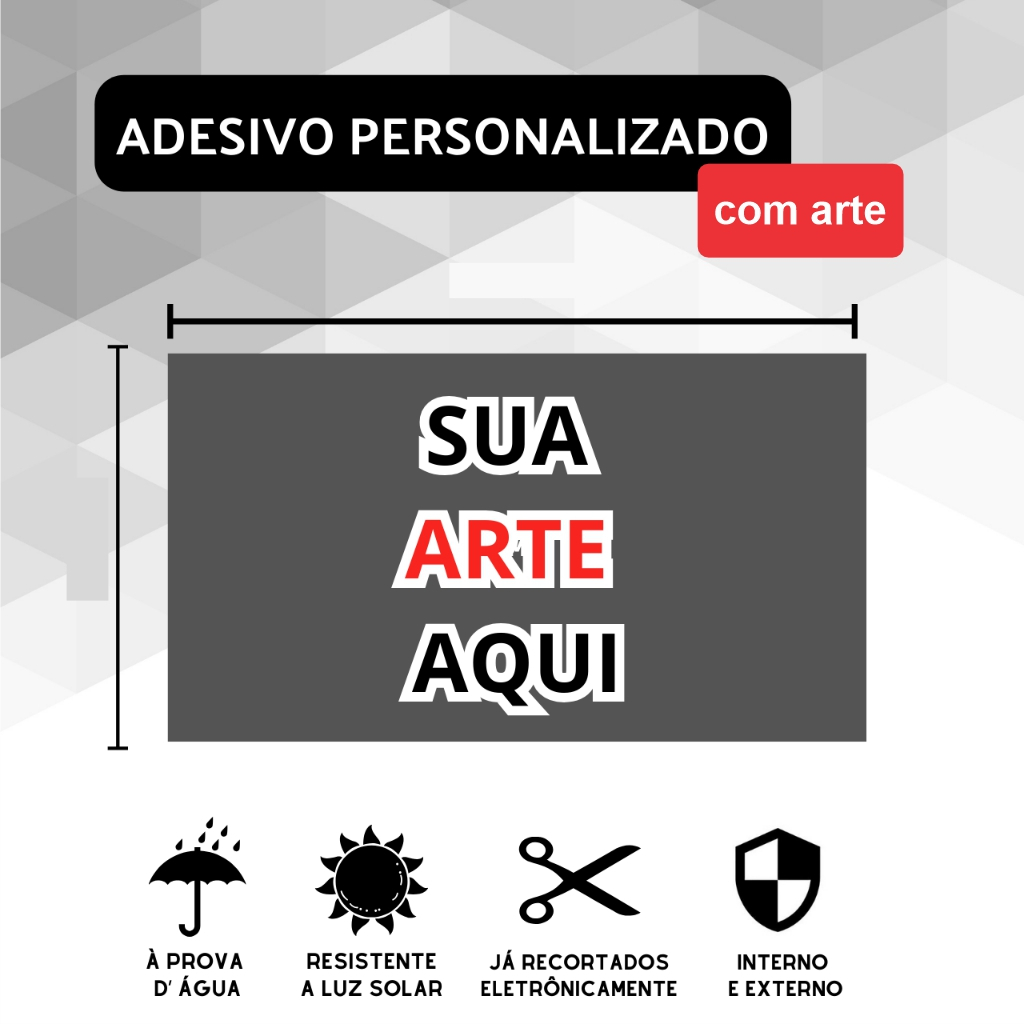 Adesivo vinil personalizado com ou sem recorte especial - de 1 a 4m² em Oferta na Shopee