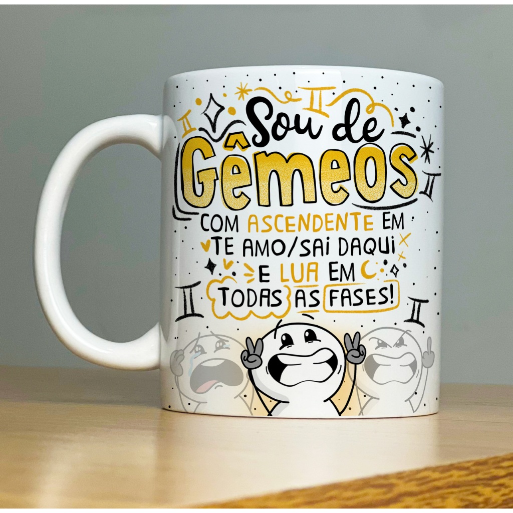 Imagem Caneca Signos Flork - Áries, Touro, Gêmeos, Câncer, Leão, Virgem, libra, Escorpião,Todos