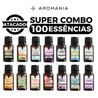 Kit 100 Essências a Base de Água Para Aromatizador Difusor Elétrico e Umidificador 15ml - Preço Atac